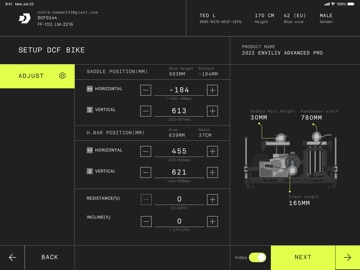 Dynamic Cycling Fit iPad screenshot
