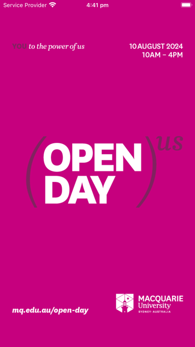 Macquarie University Open Day Screenshot