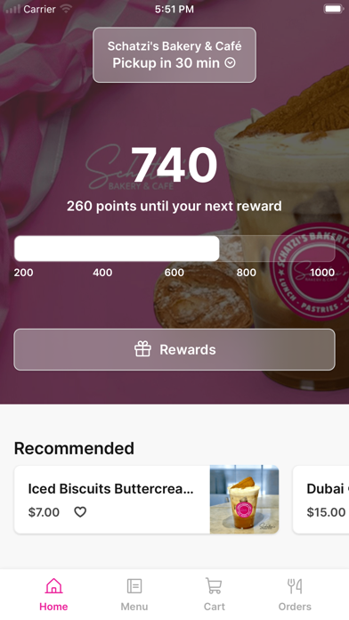 Schatzi's Bakery & Café app screenshot