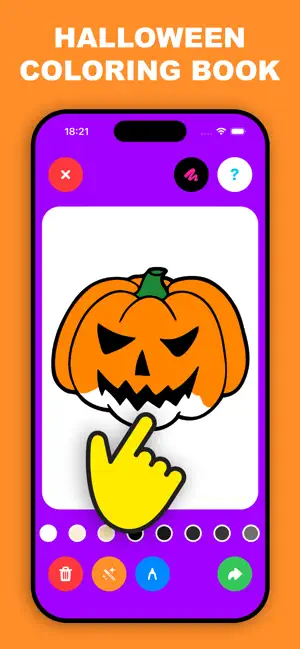 Halloween kids coloring book screenshot 1