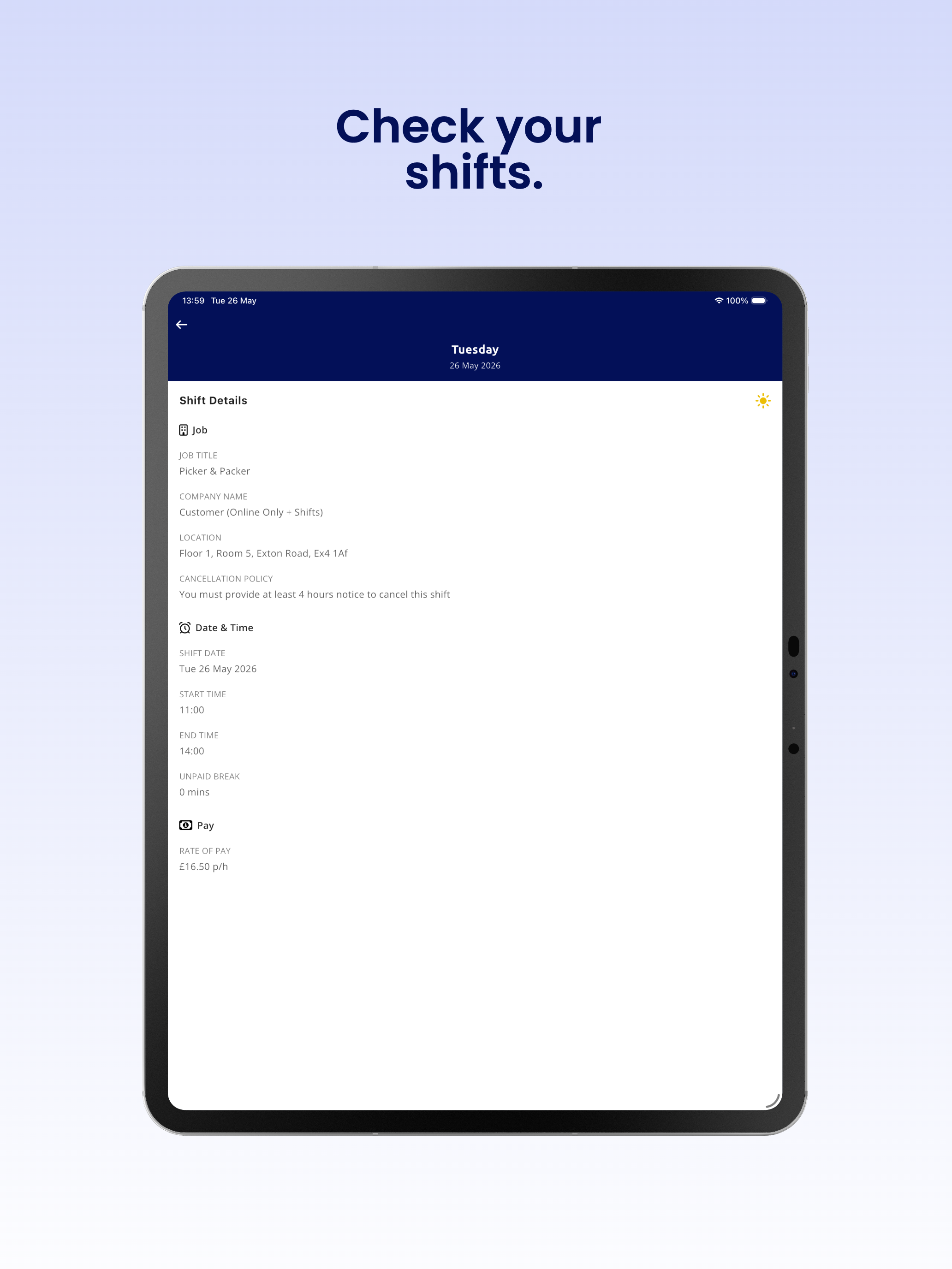 Shift & Time