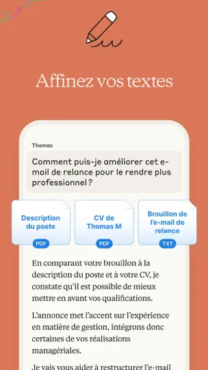 Capture d'écran de Claude By Anthropic sur iPhone 2