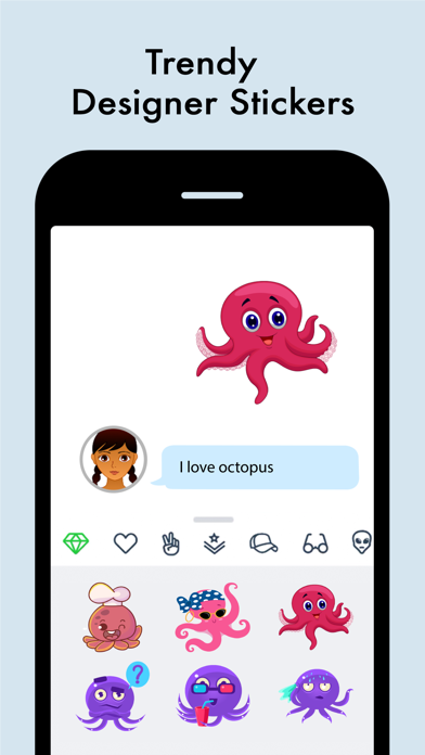 Adorable Octopus Stickers Screenshot