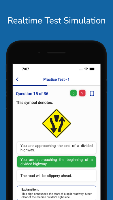 California DMV Permit Practice Screenshot