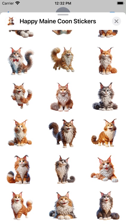 Happy Maine Coon Stickers