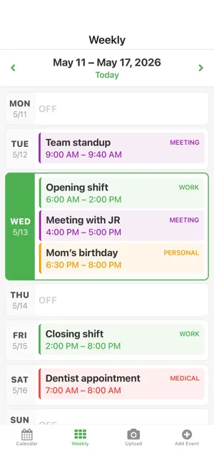 SnapShift: Schedule Scanner screenshot 2
