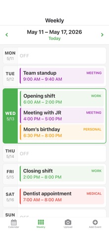 SnapShift: Schedule Scanner screenshot