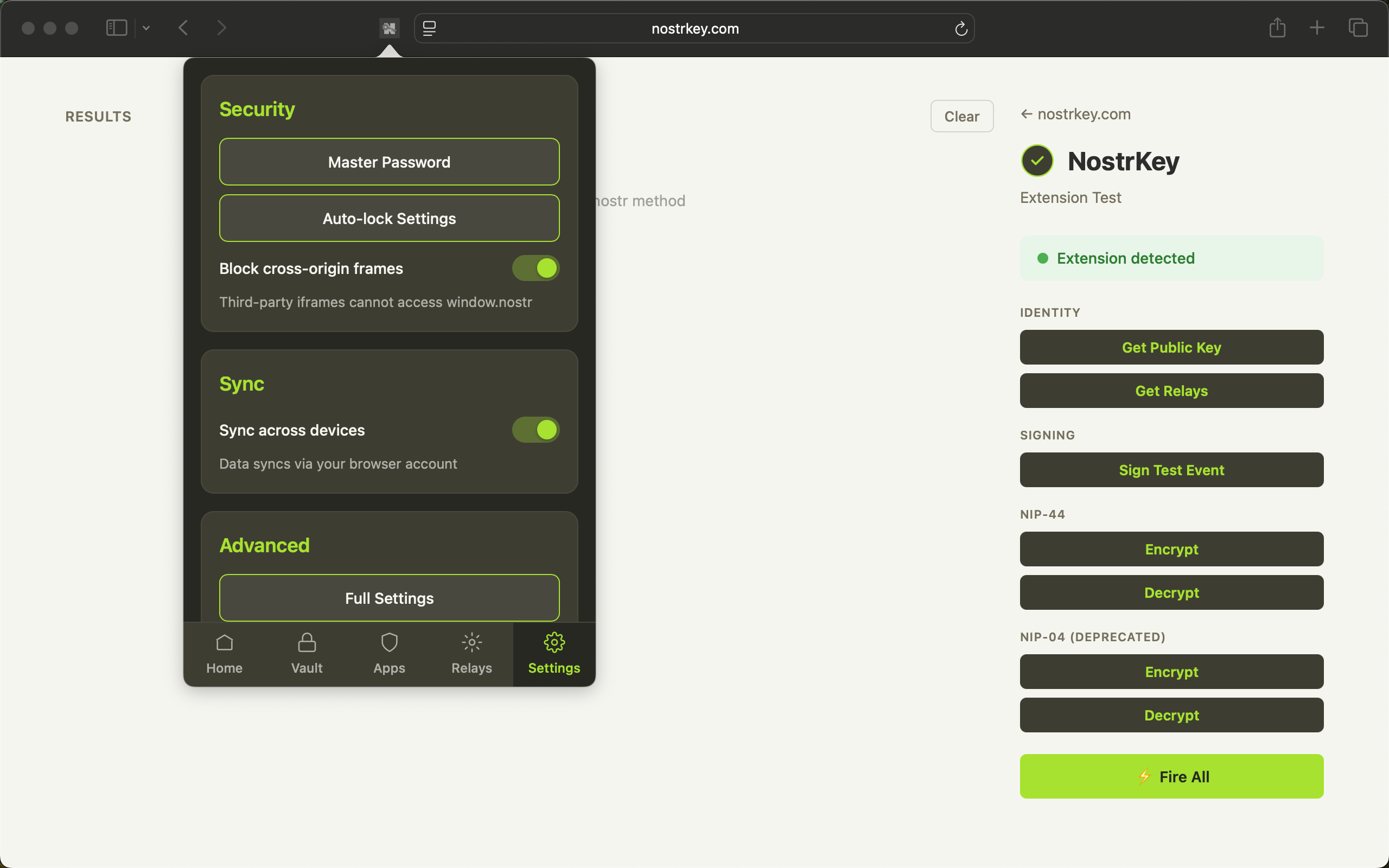 NostrKey Web Extension