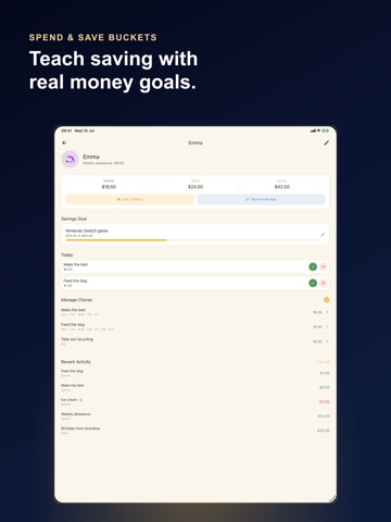 Allowance Tracker - Chores iPad screenshot