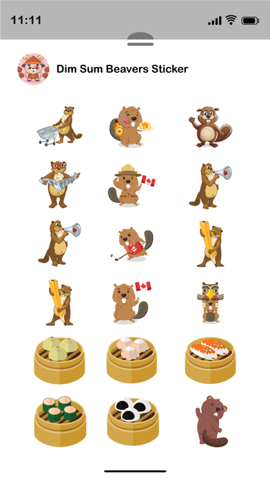 Screenshot #2 pour Dim Sum Beavers Stickers