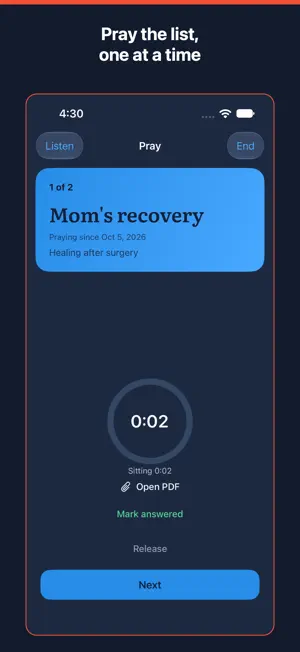 Pilgrim: Prayer List screenshot 1