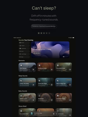 Sounda: Sleep & Calm Sounds iPad screenshot