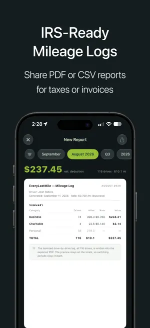 EveryLastMile: Mileage Tracker screenshot 3