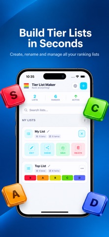 Tier List Maker - Ranking List Screenshot 1 of 4