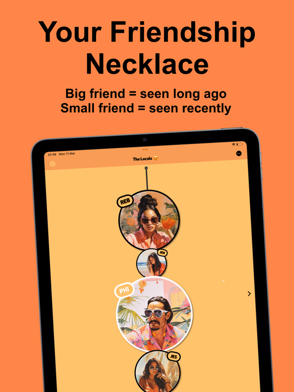 Be Friends: keep in touch iPad screenshot 1 - Lifestyle app