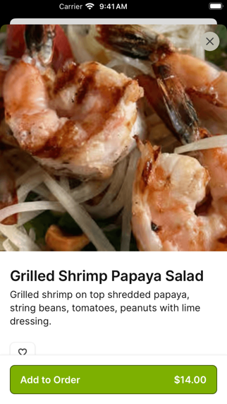 Grace Thai iPhone screenshot 3 - Food & Drink app