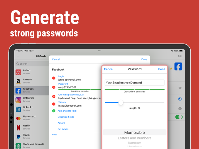 ‎SafeInCloud 1 Screenshot