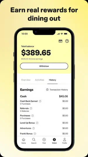 Franki: Restaurant Cash Back screenshot 3