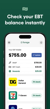 Forage EBT Balance & Rewards screenshot 1