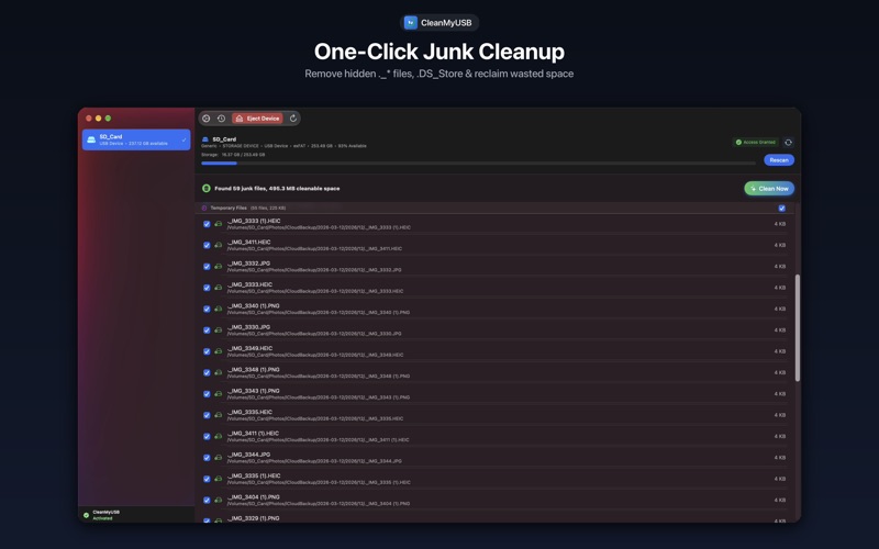 CleanMyUSB iPhone screenshot