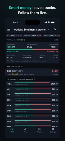 Options Sentiment Screener Screenshot 1 of 7