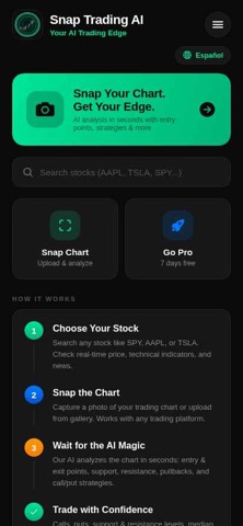 Snap Trading AI Screenshot 1 of 4