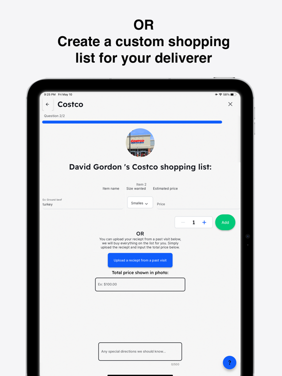 Argo Delivery iPad screenshot 3 - Shopping app