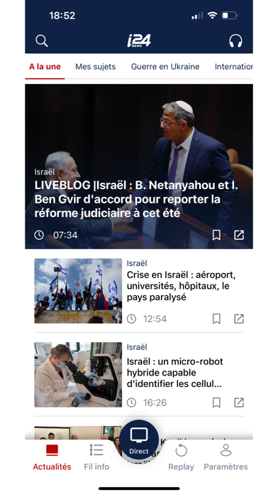Screenshot #1 pour i24NEWS
