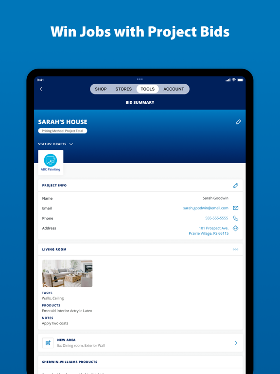 Sherwin-Williams PRO+ iPad screenshot 9 - Business app