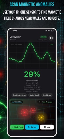 Metal Map: Wall Scanner iPhone screenshot