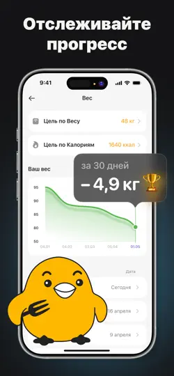 Скриншот Calz－Счетчик калорий по фото на iPhone 9