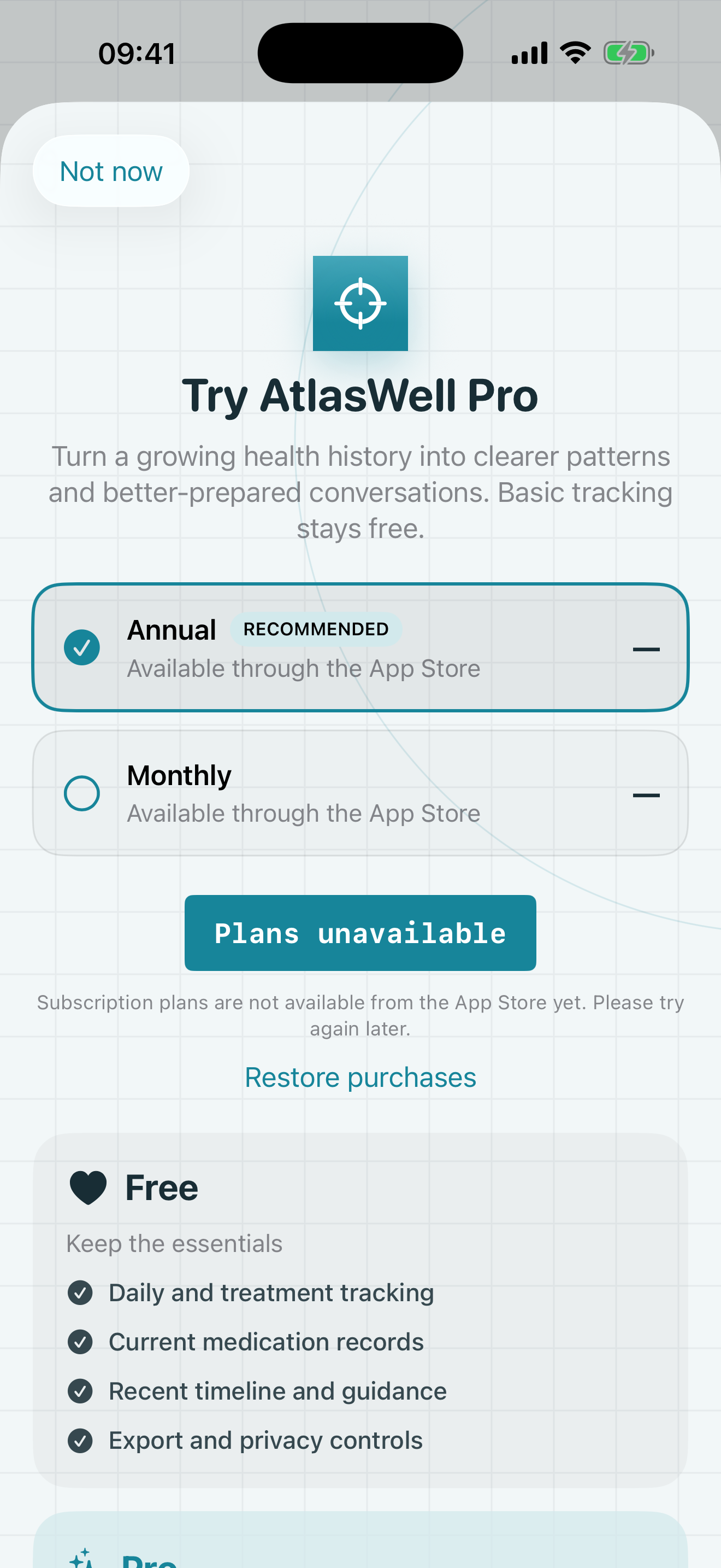 AtlasWell: Health Dashboard screenshot 2