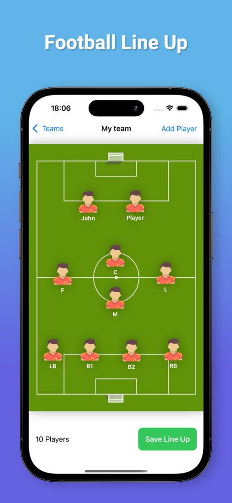 Line Up Your Team - Sports App | MWM