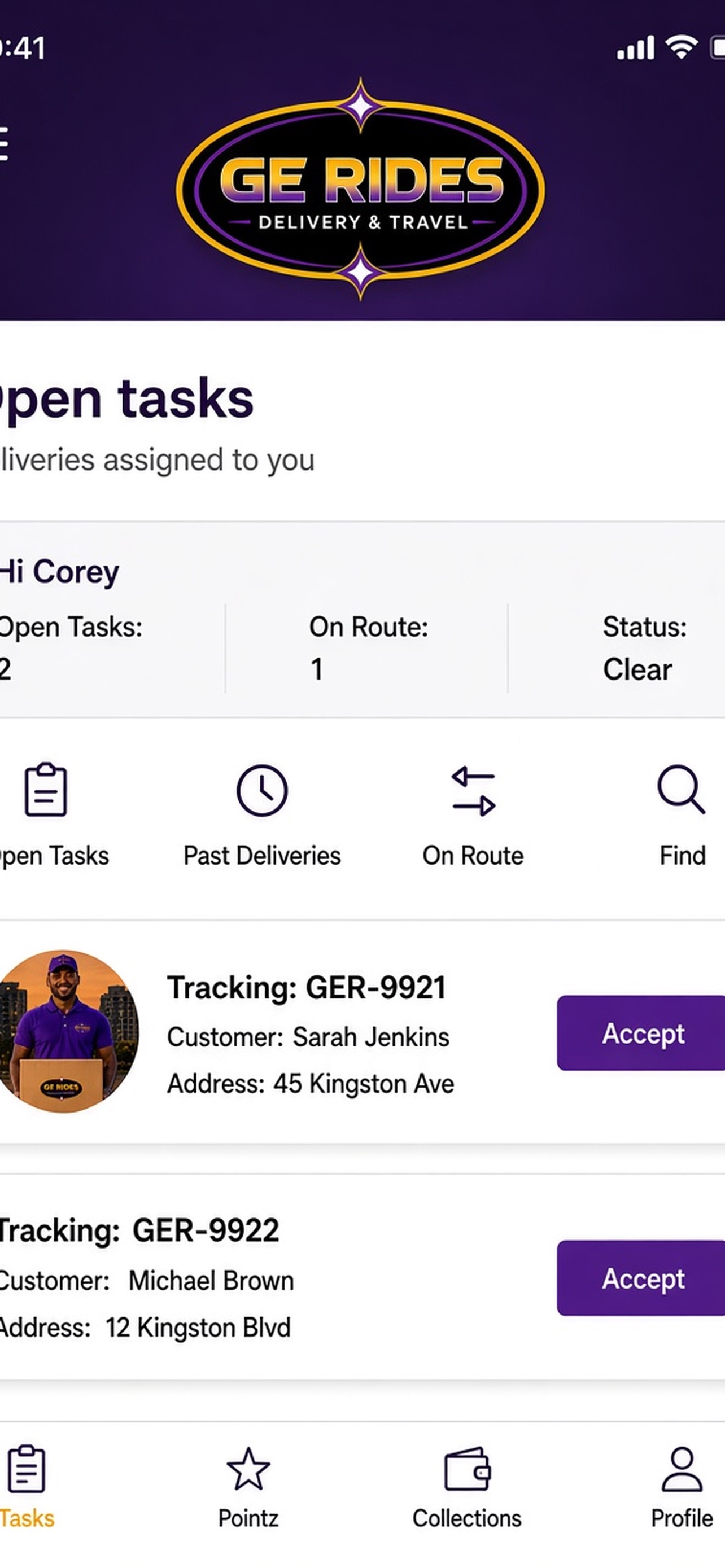 Screenshot 1 of GE Rides Driver