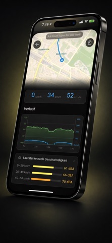 dB Ride – Noise Meter with GPS iPhone screenshot