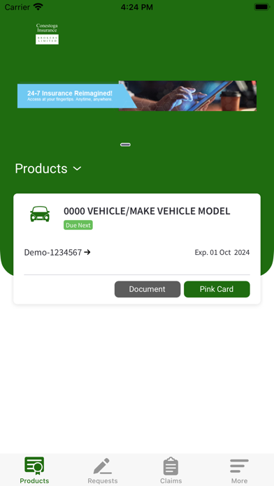 Conestoga Insurance Screenshot