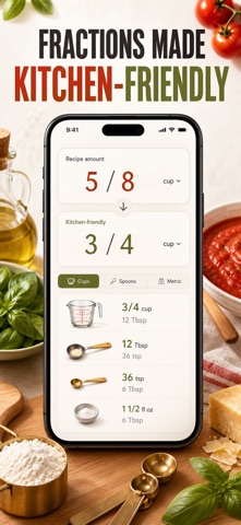 食谱份量缩放计算器 按人数加倍减半调整配料比例 screenshot