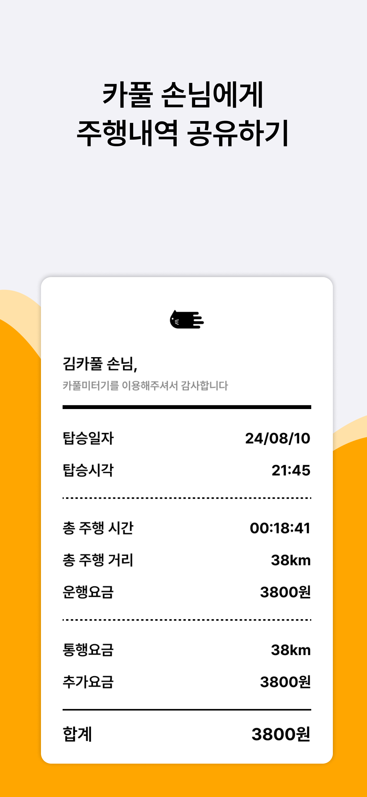 카풀미터기 - 일상 운전에 재미 한스푼, 택시미터기