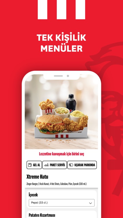 KFC Türkiye – Yemek Siparişi