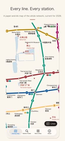 Beijing Metro Subway Map 北京地铁 app screenshot