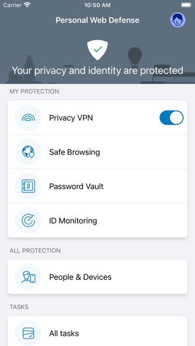 Personal Web Defense iPhone screenshot 2 - Utilities app