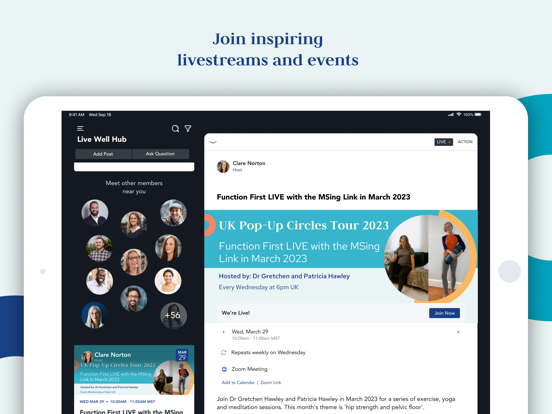 Live Well Hub by Overcoming MS iPad screenshot 4 - Health & Fitness app