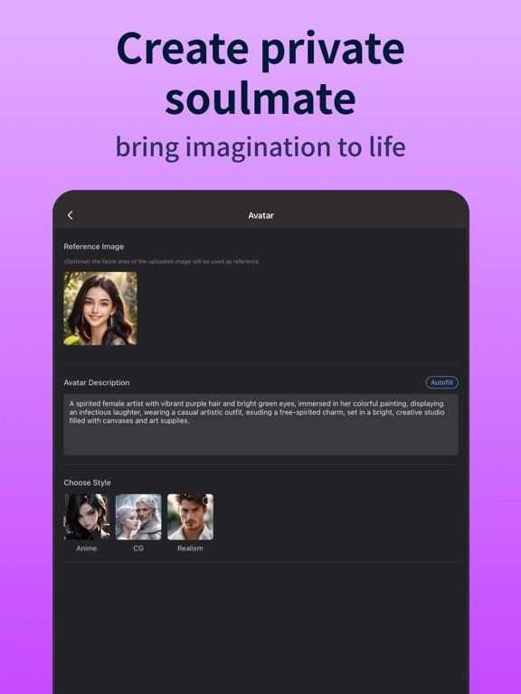 Hi.AI - Chat With AI Character iPad screenshot 4 - Entertainment app