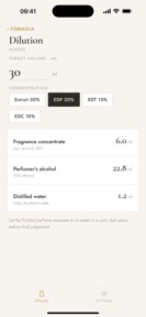 Accord: Perfume formulation screenshot