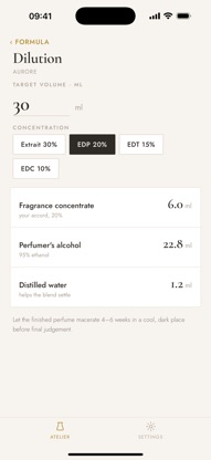 Accord: Perfume formulation screenshot 4