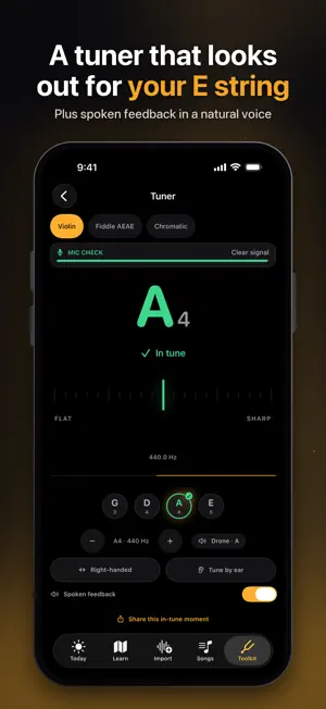 Soloist Violin: Tuner & Songs screenshot 3