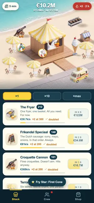 Frietkot! – Beach Fries Tycoon screenshot 1