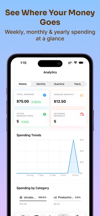 Subscription Tracker -Sentinel Screenshot 6 of 10