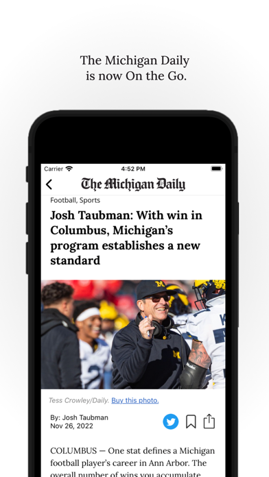 The Michigan Daily Screenshot