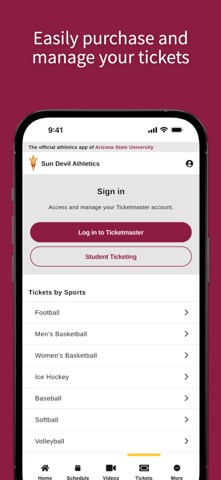 Sun Devil Athletics Game Day iPhone screenshot 2